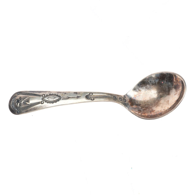 Vintage Navajo sterling silver baby/condiment spoon