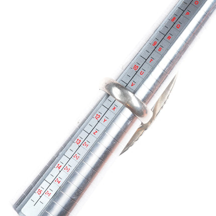 sz11 Vintage Navajo sterling silver red spiderweb turquoise long ring