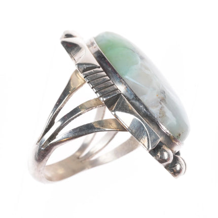 sz9 Edison Smith Navajo sterling silver Chrysoprase ring