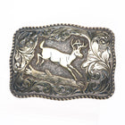 Vintage Sterling silver Eddie Bauer Crumrine gold plated deer belt buckle