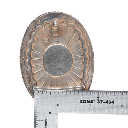 50's-60's Navajo/southwestern sterling silver belt buckle with turquoise