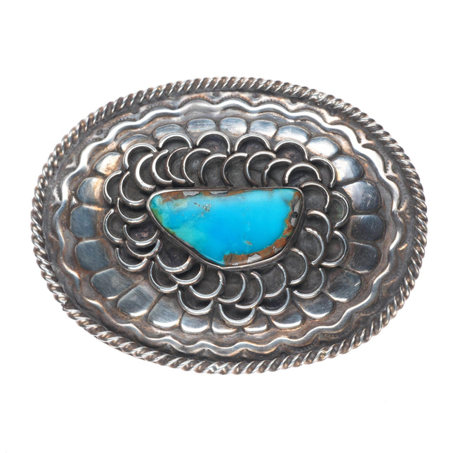 50's-60's Navajo/southwestern sterling silver belt buckle with turquoise