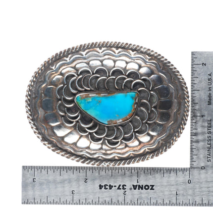 50's-60's Navajo/southwestern sterling silver belt buckle with turquoise