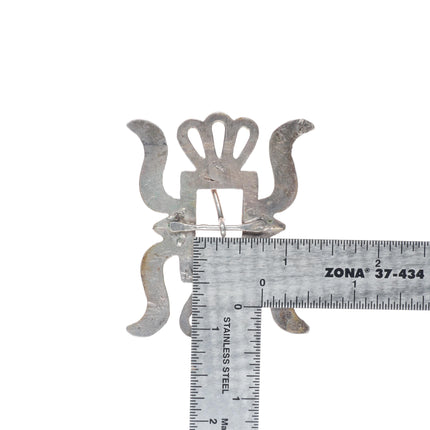 c40's-50's Navajo  Tufa cast sterling silver Ketoh form concho belt buckle