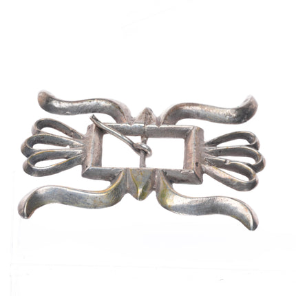 c40's-50's Navajo  Tufa cast sterling silver Ketoh form concho belt buckle
