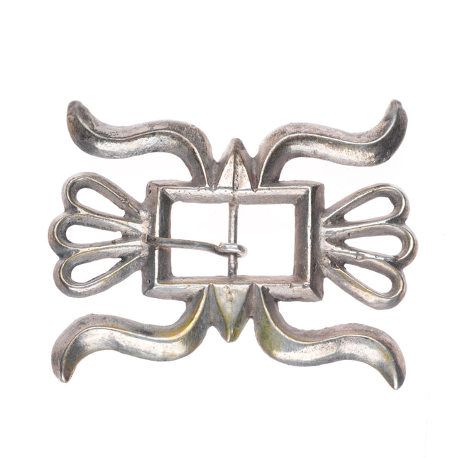 c40's-50's Navajo  Tufa cast sterling silver Ketoh form concho belt buckle