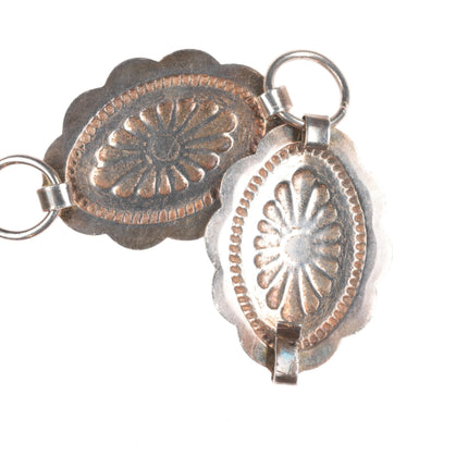 32.5" Vintage southwestern sterling silver buffalo nickels link concho belt