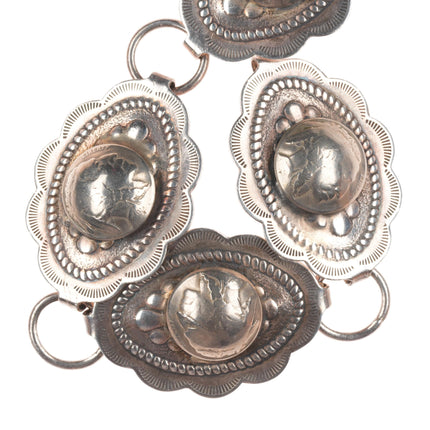 32.5" Vintage southwestern sterling silver buffalo nickels link concho belt