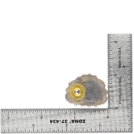 Large vintage Navajo sterling silver red spiderweb turquoise earrings