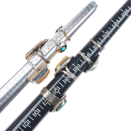 sz4-11 Navajo/Zuni/Southwest sterling silver turquoise Bumblebee jasper ring lot