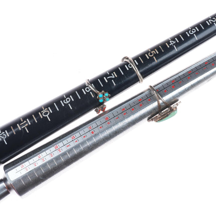 sz4-10 Navajo/Zuni/Southwestern sterling silver turquoise/shell/coral rings lot