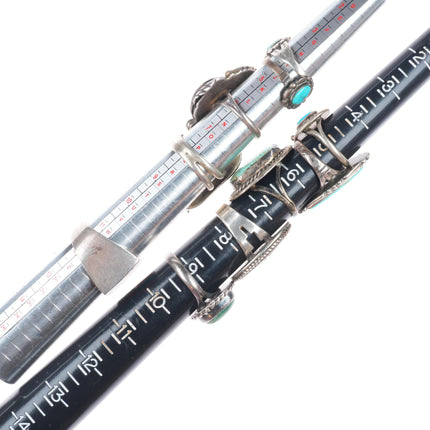 sz4-12 Navajo/Zuni/Southwestern sterling silver turquoise/sugilite rings lot