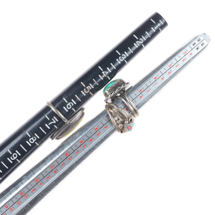 sz4-12 Navajo/Zuni/Southwestern sterling silver sugilite/turquoise rings lot