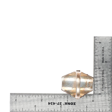 sz14.5 Herbert Joe Navajo sterling silver turquoise channel inlay long face ring