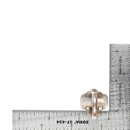 sz9 vintage Justin Morrin Navajo sterling silver Kingman turquoise ring