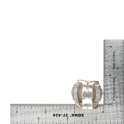 sz10 30's-40's Navajo sterling silver high grade turquoise men's ring