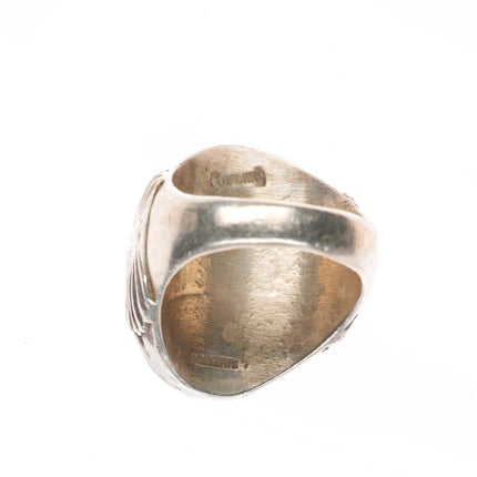 sz9.5 Big Vintage Simplicio Zuni sterling silver Big stone turquoise ring