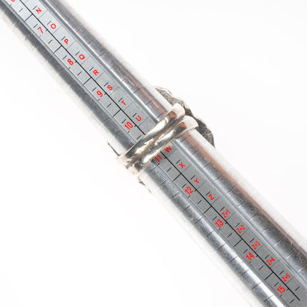 sz11 Jack Bryant Texas brutalist/modernist sterling silver Bisbee turquoise ring