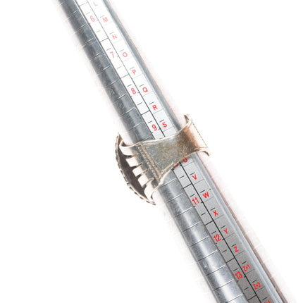 sz10 vintage Navajo sterling silver onyx men's ring