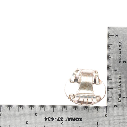 sz10 vintage Navajo sterling silver onyx men's ring