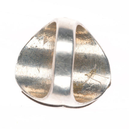 sz11 Jt Navajo vintage sterling silver men's ring with turquoise