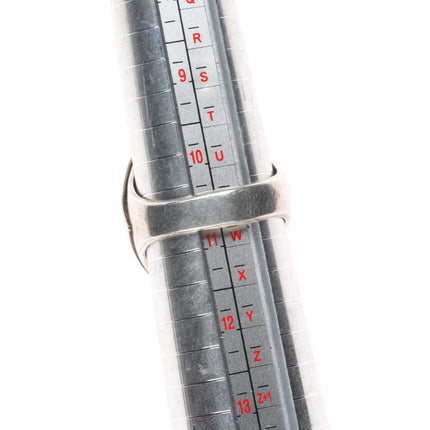 sz11 Jt Navajo vintage sterling silver men's ring with turquoise