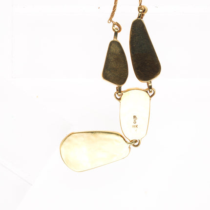 Sam Patania modernist 18k gold, high grade Bisbee turquoise necklace