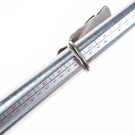 sz8 Terrence Hunt Navajo "Sun Boy" sterling silver feather ring w/turquoise