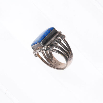 sz7 Jack Whittaker Navajo sterling silver denim lapis revival ring