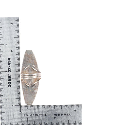 sz6 long Vintage Lime green turquoise/variscite Navajo sterling ring