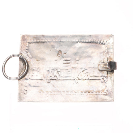 Watson Honanie Hopi 14k gold overlay on sterling silver 3pc belt buckle set