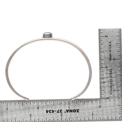 7" Delbert Delgarito Navajo 14k gold/Sterling silver turquoise cuff bracelet