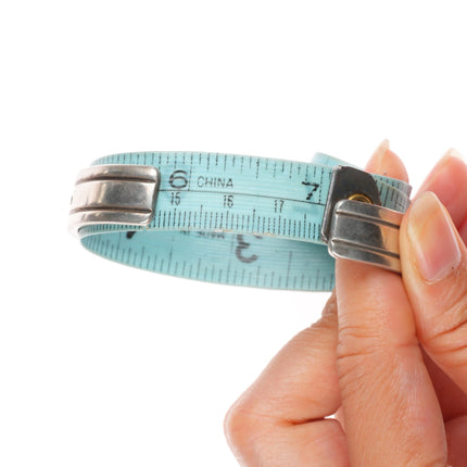 7" Delbert Delgarito Navajo 14k gold/Sterling silver turquoise cuff bracelet