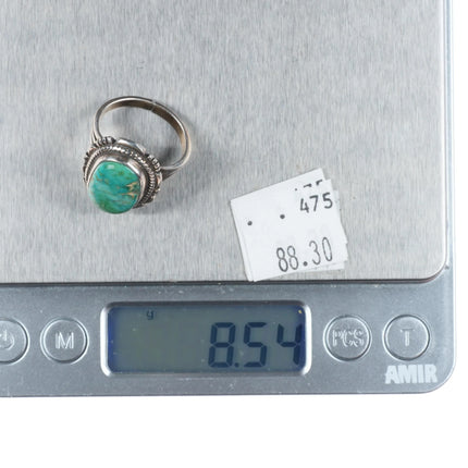 sz7 MP Navajo sterling silver high grade green turquoise ring