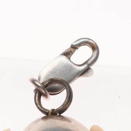 39" Vintage Navajo pearls sterling silver beaded necklace