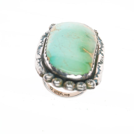 sz7.5 Large Vintage Royston Turquoise Navajo sterling silver ring