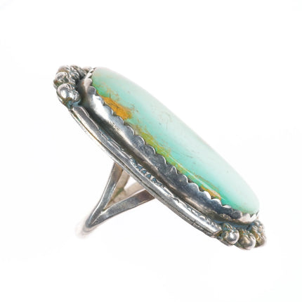 sz7.5 Large Vintage Royston Turquoise Navajo sterling silver ring