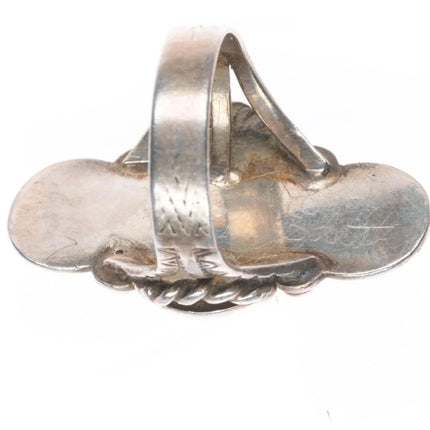 sz7.5 30's-40's Navajo sterling silver high grade spiderweb turquoise ring