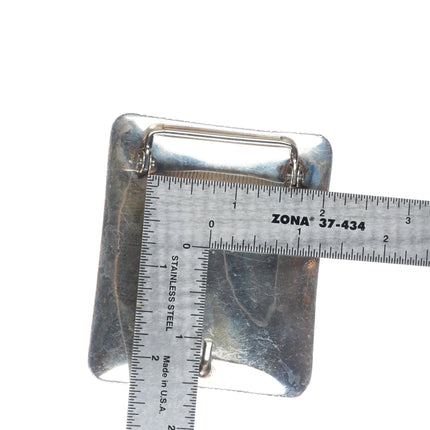 Kee Joe Benally Navajo sterling silver lapis modernist belt buckle vintage