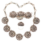 Carmen Beckmann mid century Modernist sterling silver necklace, bracelet, ring