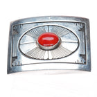 Gibson Nez Apache/Navajo sterling silver Mediterranean coral belt buckle