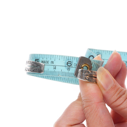 6.1" US Zuni 1 C.G. Wallace snake eye turquoise sterling silver cuff bracelet