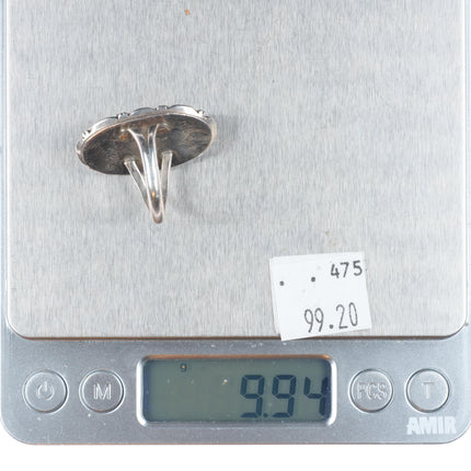 sz8 Vintage Robert Johnson Navajo sterling silver lapis ring