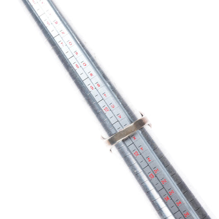 sz11 Vintage Navajo sterling silver rope bezel turquoise ring