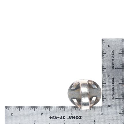 sz10 Alberto Contreraz southwestern sterling silver onyx men's ring