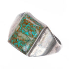 sz12.75 Vintage Navajo High grade red web quartz turquoise sterling silver ring