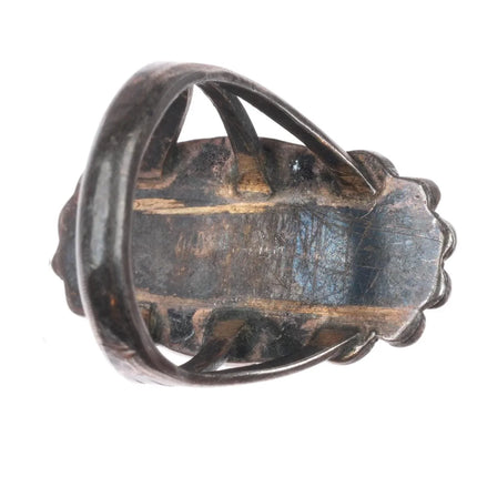 sz6.5 40's-50's Navajo sterling silver high grade turquoise ring