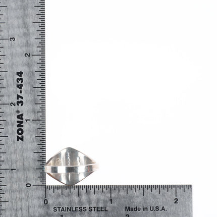 sz8.5 Vintage Zuni sterling silver turquoise channel inlay ring