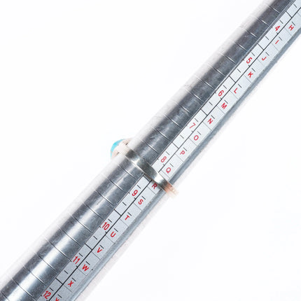 sz8.5 Vintage Zuni sterling silver turquoise channel inlay ring