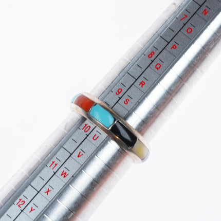 sz9.5 Andres & Nadine Chapito Zuni Multi Gemstone Band Ring sterling silver ANC